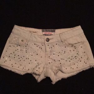 Bling rhinestone jean shorts